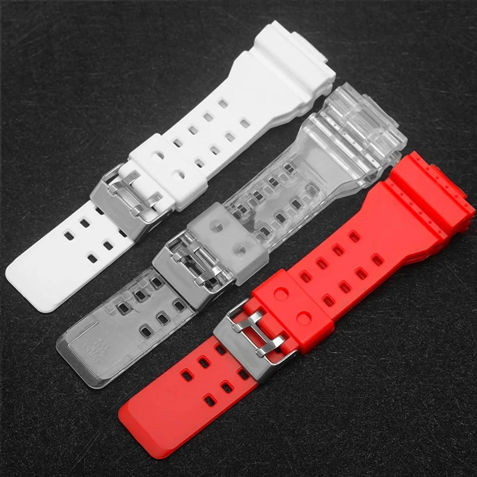 Wristwatch Strap Case for Casio G-SHOCK GA400 GBA400 Resin Transparent Bezel Bracelet Wristband Watch Accessories