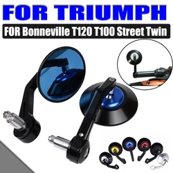 For Triumph Bonneville T100 T120 Bobber Speed Twin 1200 Motorcycle Retro Rear View Mirror Side Mirror Handlebar Bar End Rearview