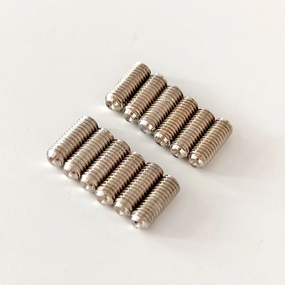 12 Pcs Electric Guitar Bass Bridge String Saddle Adjust Height Hex screws - Tremolo Bridge Hexagon Screw - M3*8mm-12mm