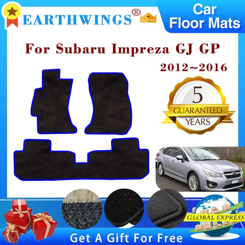 

Car Floor Mats For Subaru Impreza GJ GP 2012~2016 Panel Footpads Anti Slip Carpets Cover Foot Pad Stickers Interior Accessories