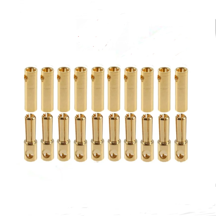 

2/5/10 Pairs Gold Plated 5.0mm Banana Plug Bullet Male Female Connector for RC Lipo Battery ESC Motor Model Boat Airplane