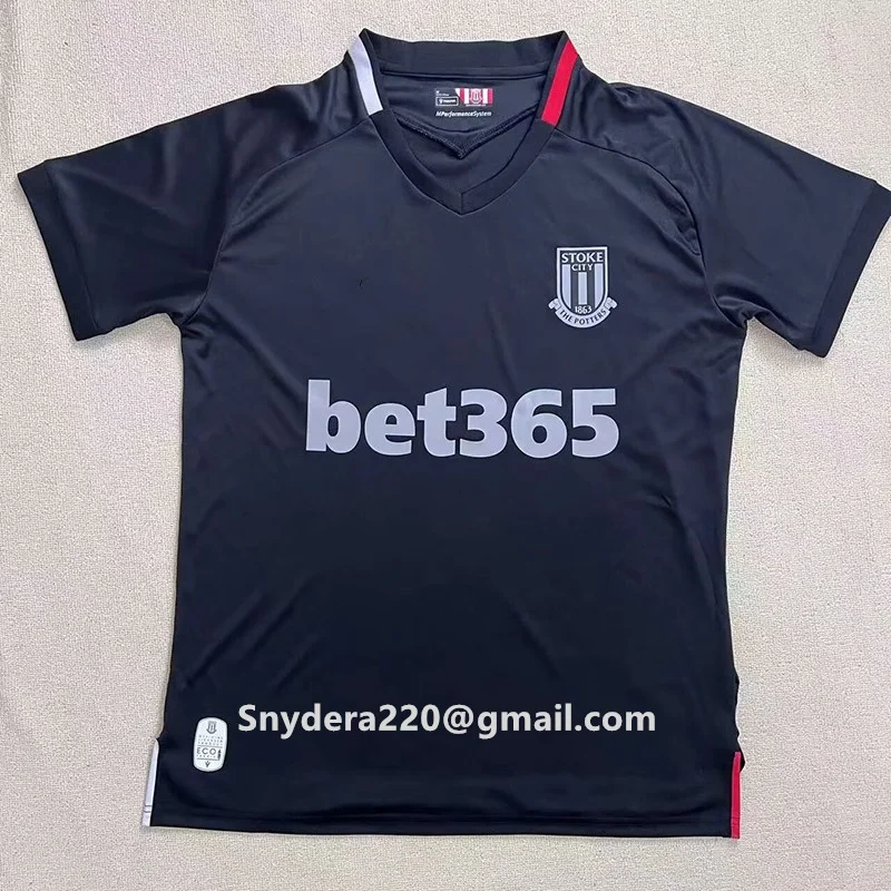 

2024/25 Stoke Away Темно-синяя быстросохнущая одежда Тренировочные городские рубашки