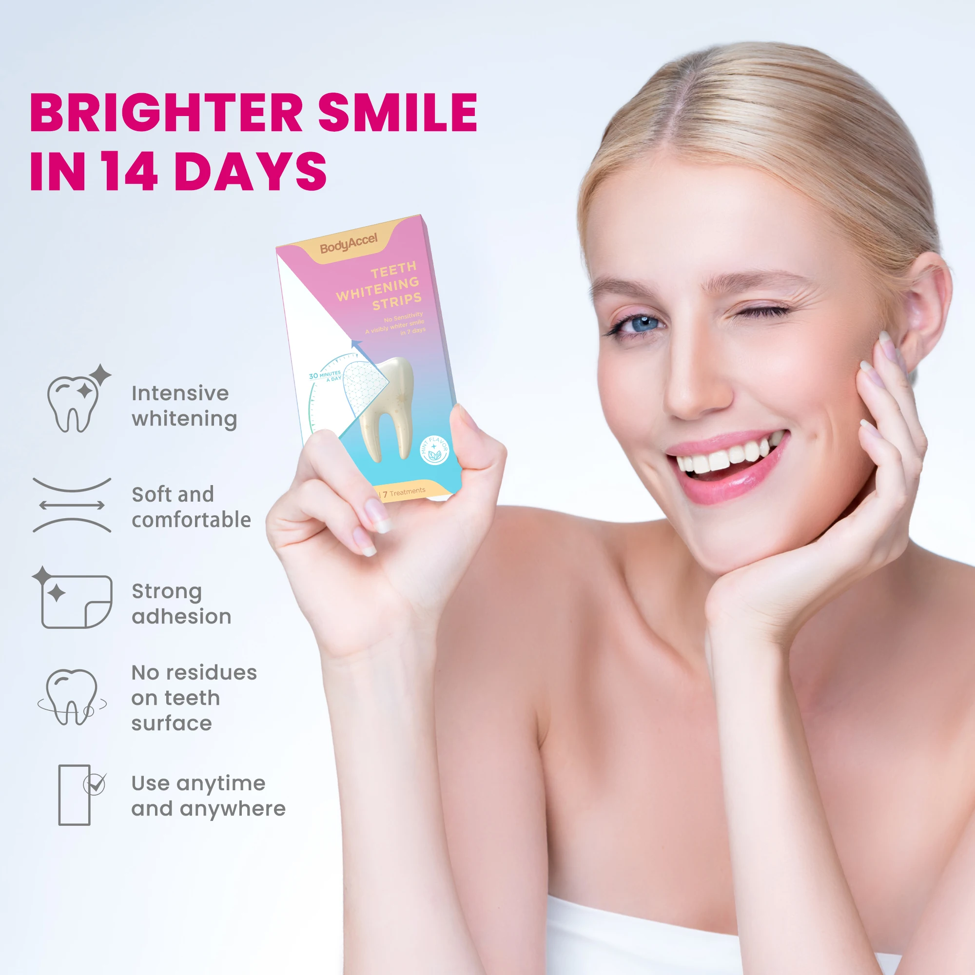 Bodyaccel Whitening Stickers Protect Teeth Clean Mouth