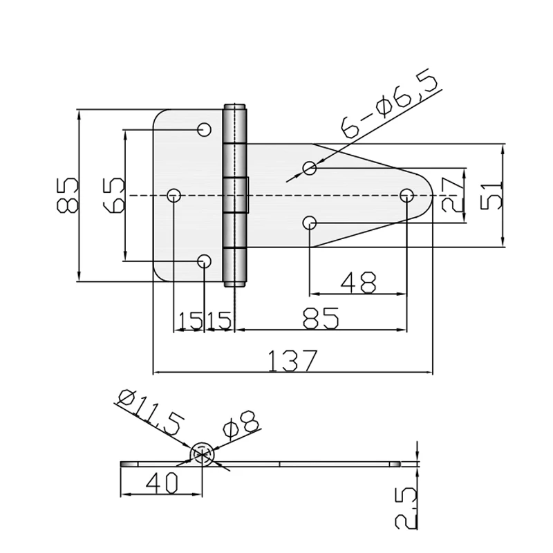 Industrial Machinery Heavy Duty Thick Hinge Flat Folding Cabinet Door Brochure with High Load Bearing