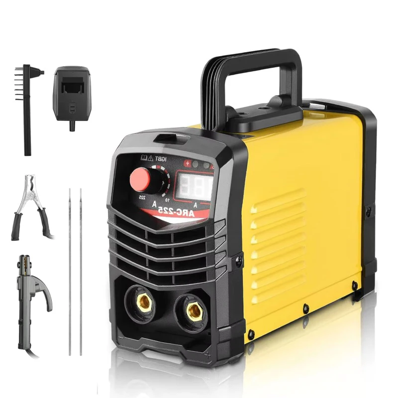 Machine à souder à l'arc 220V, 225a, tout en cuivre, transformer de passage bivoltant, inverseur DC 3500W, équipement de soudage MMA