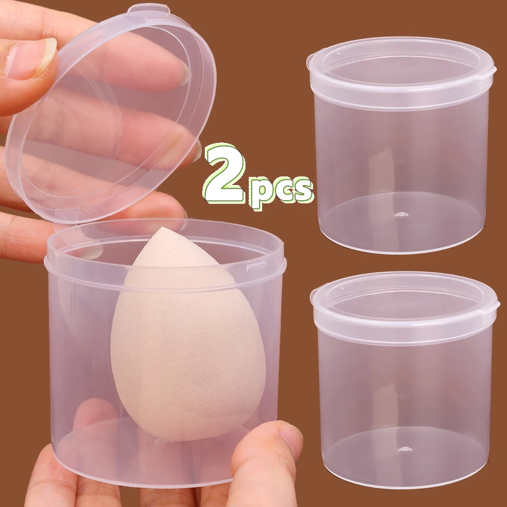 Transparent Powder Puff Beauty Egg Storage Box Safe PP Material Multifunctional Cosmetic Storage Box Waterproof Dustproof Box