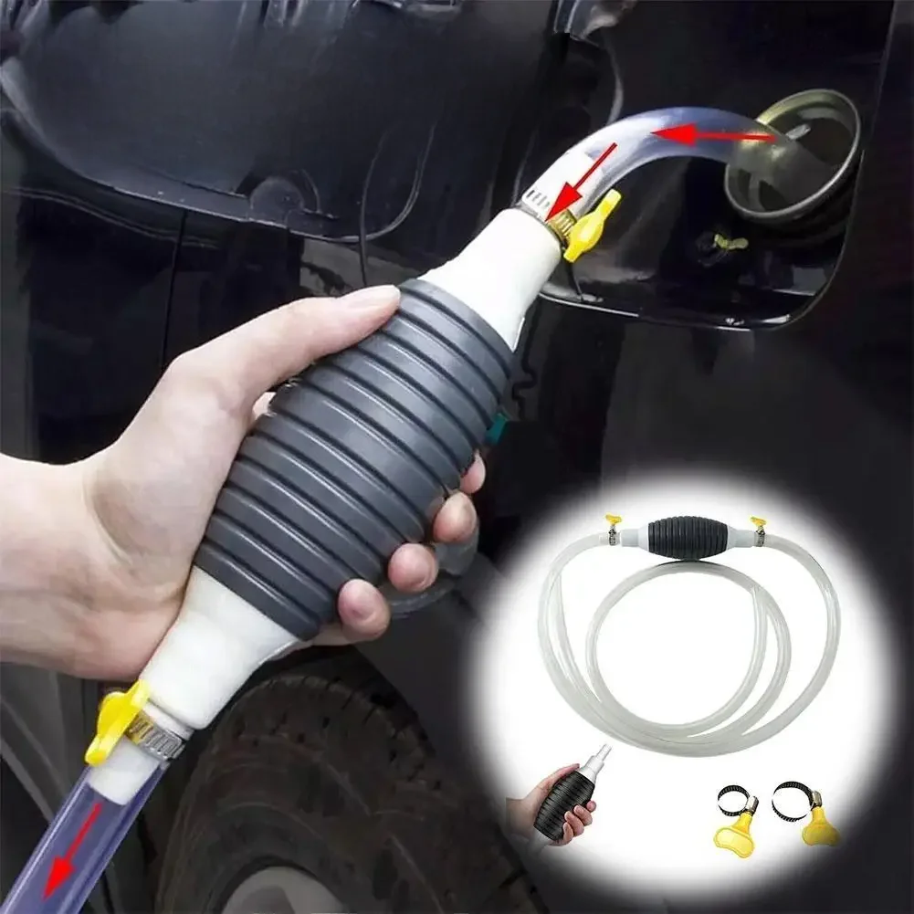 Handbrandstofpomp Autobrandstoftank Sucker Olieoverdracht Brandstofpomp Benzine Diesel Vloeistof Handpomp Sifon Brandstofbesparing voor benzine Benzine - afbeelding 2