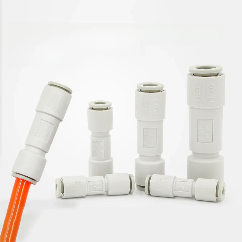 Clapet anti-retour pneumatique unidirectionnel, 4mm, 6mm, 8mm, 10mm, AKH4/AKH6/AKH8/AKH10/AKH12