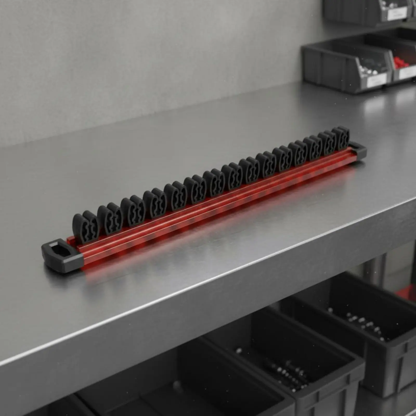 Wall-Installed Screwdriver Organizer Space Saving Screwdriver Tool Holder Easy to Install Tool Holder Rail for Mechanics DIY