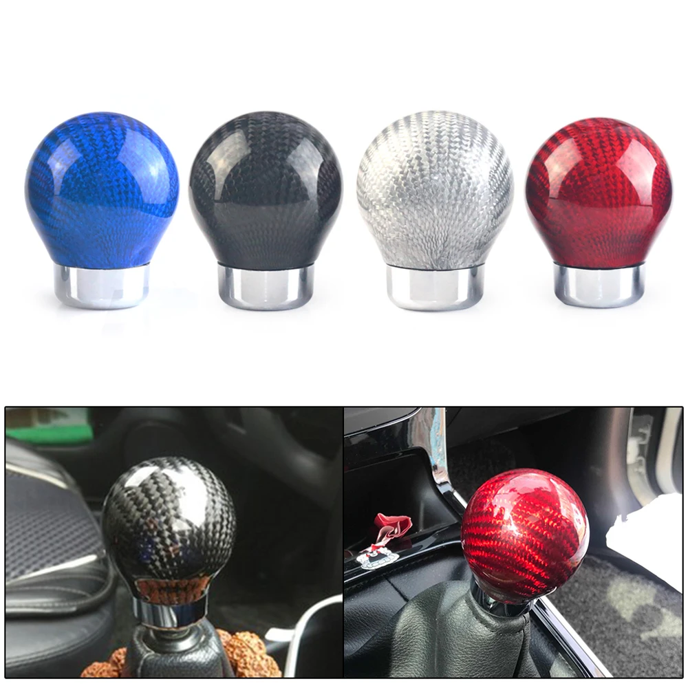 Universal gear shift head (suitable for automatic/manual transmission) made of carbon fiber aluminum alloy