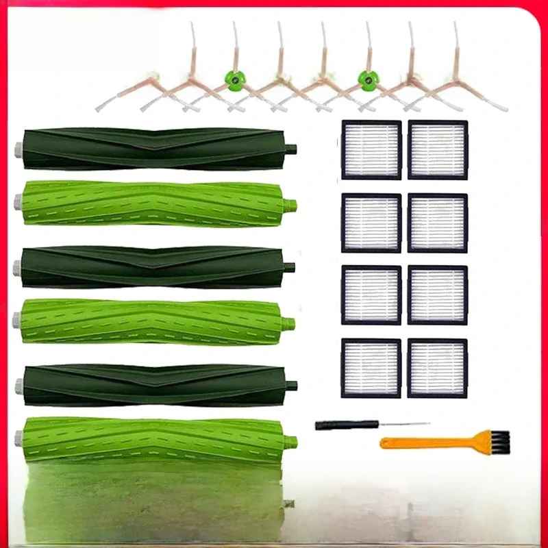 Rouleau de brosse filtre Hepa pour iRobot Roomba série I7 E5 E6 I3, accessoires pour aspirateur Robot, filtre Hepa, brosse latérale, tissus de vadrouille