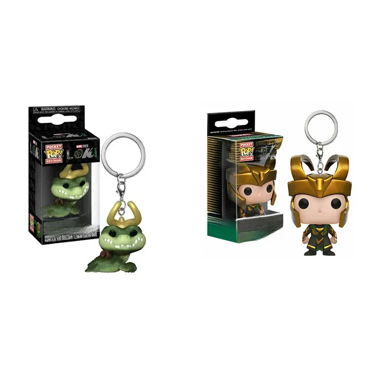 Funko POP porte-clés jouet poche Pop porte-clés Alligator Loki figurine Bobble tête Loki Collection modèle jouets porte-clés cadeaux