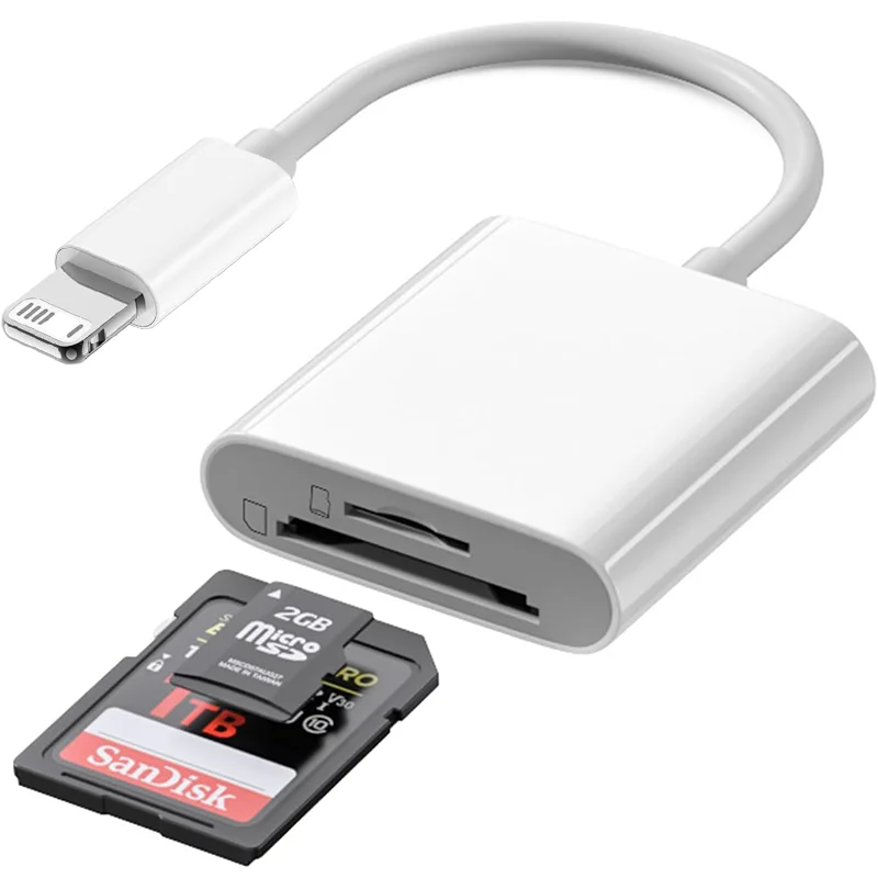 

OTG Adapter For Apple Adapter SD Card TF Card 2In1 Multifunction Camera Highspeed Transmission Card Reader Music Storage Card