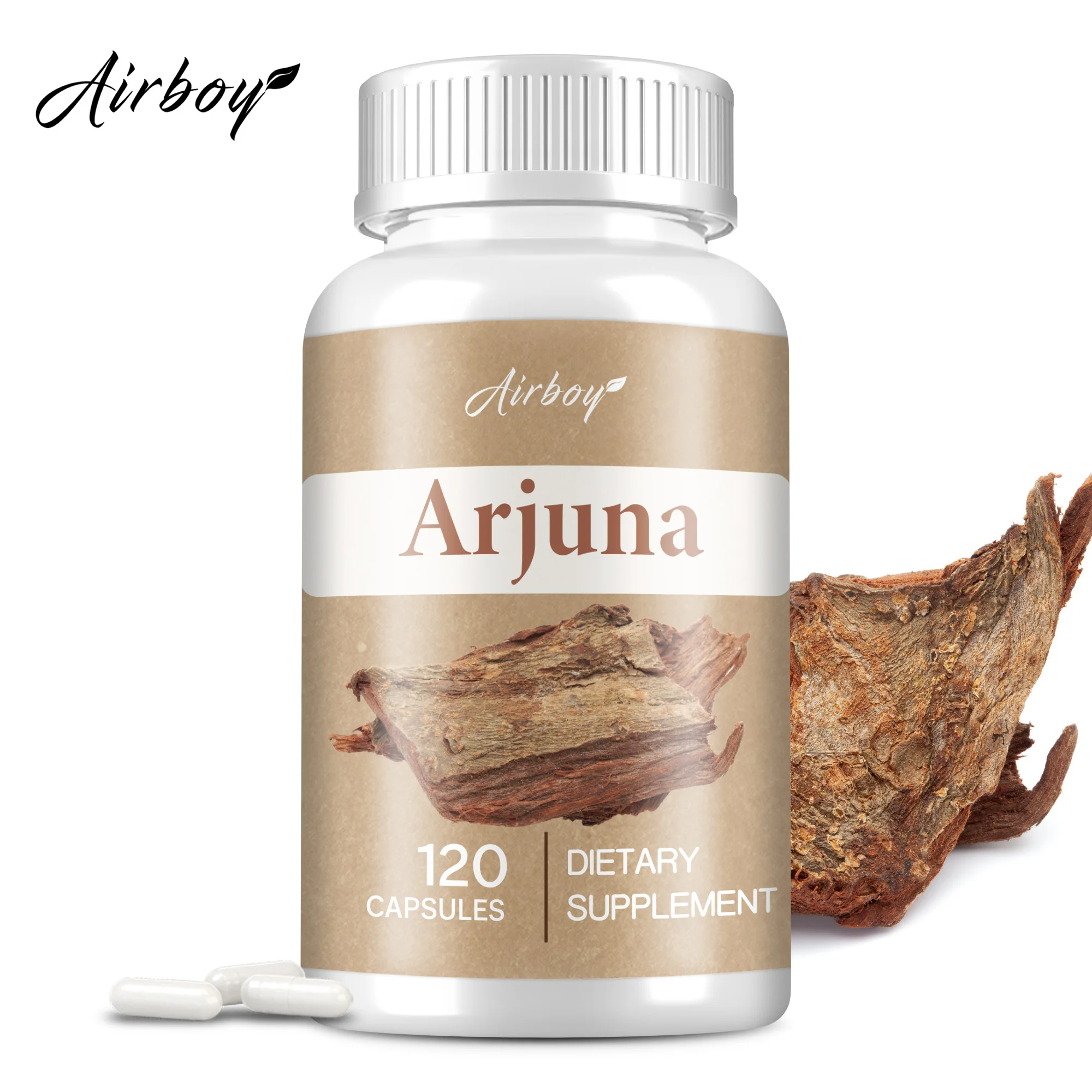 Arjuna Capsules - Supports Cardiovascular Health, Improves Blood Circulation, Antioxidant - 120 Capsules