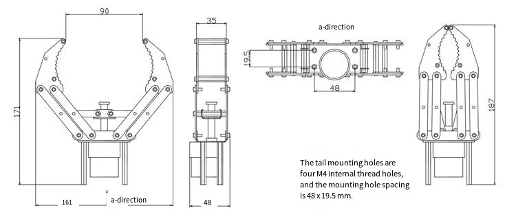 Garra de pinza de carga de 16Kg, brazo de Servo Robot para Arduino, Kit DIY para UNO/ESP32, Robot programable, 12V, 37 Motor, garra de brazo de Robot