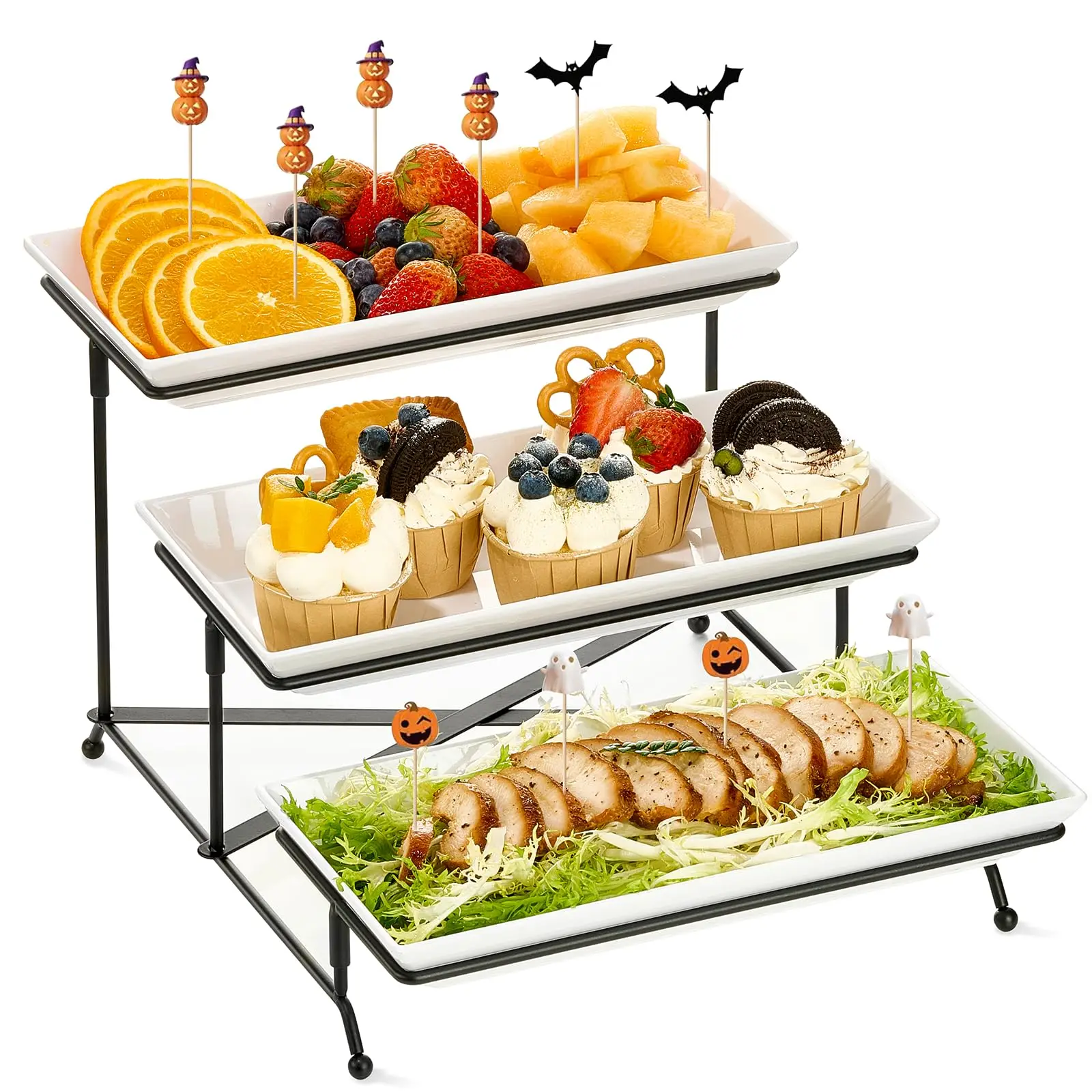 Mfacoy 3 Tier Serving Tray Set, 13.2