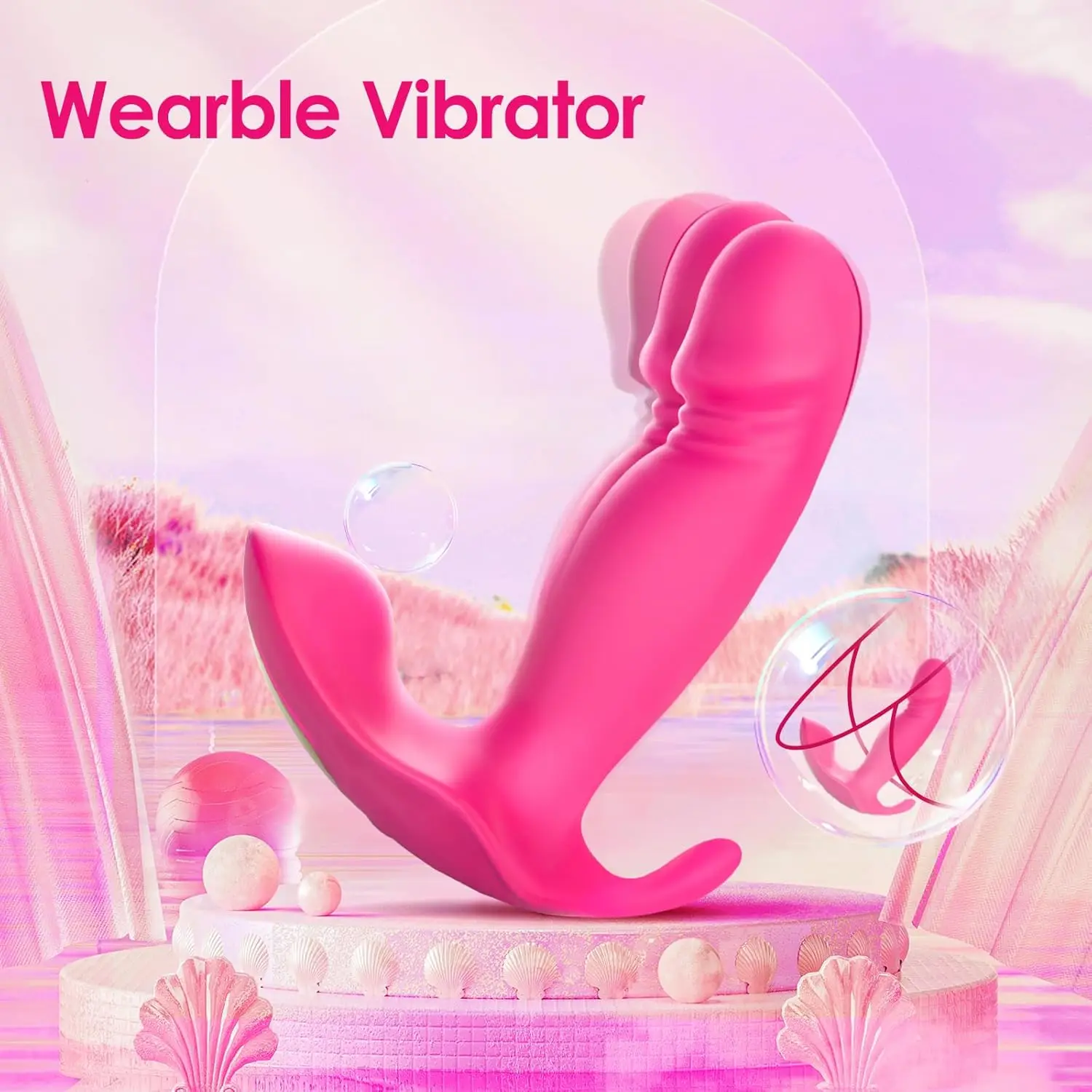 Dapat Dipakai G Spot Vibrator Dildo mainan seks dewasa untuk wanita atau Pria, aplikasi pengendali jarak jauh celana dalam getar Mini dengan 10 cepat bergoyang