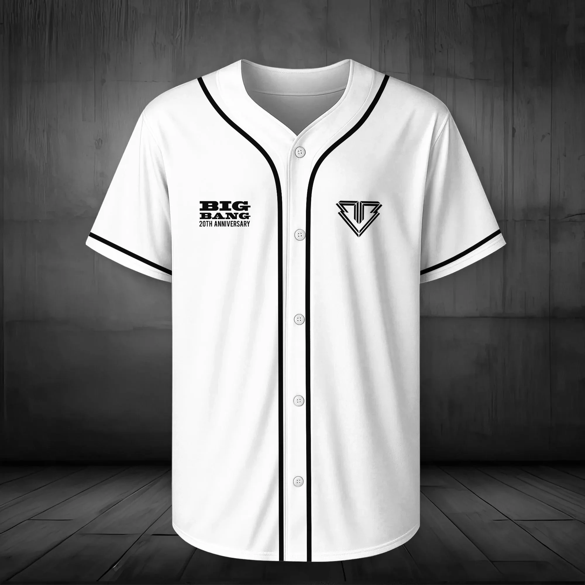 BIGBANG 20th Anniversary Baseball Jersey Shirt Women Kpop World Tour 2026 Short Sleeve ButtonUp Casual Concert Fan Men Top