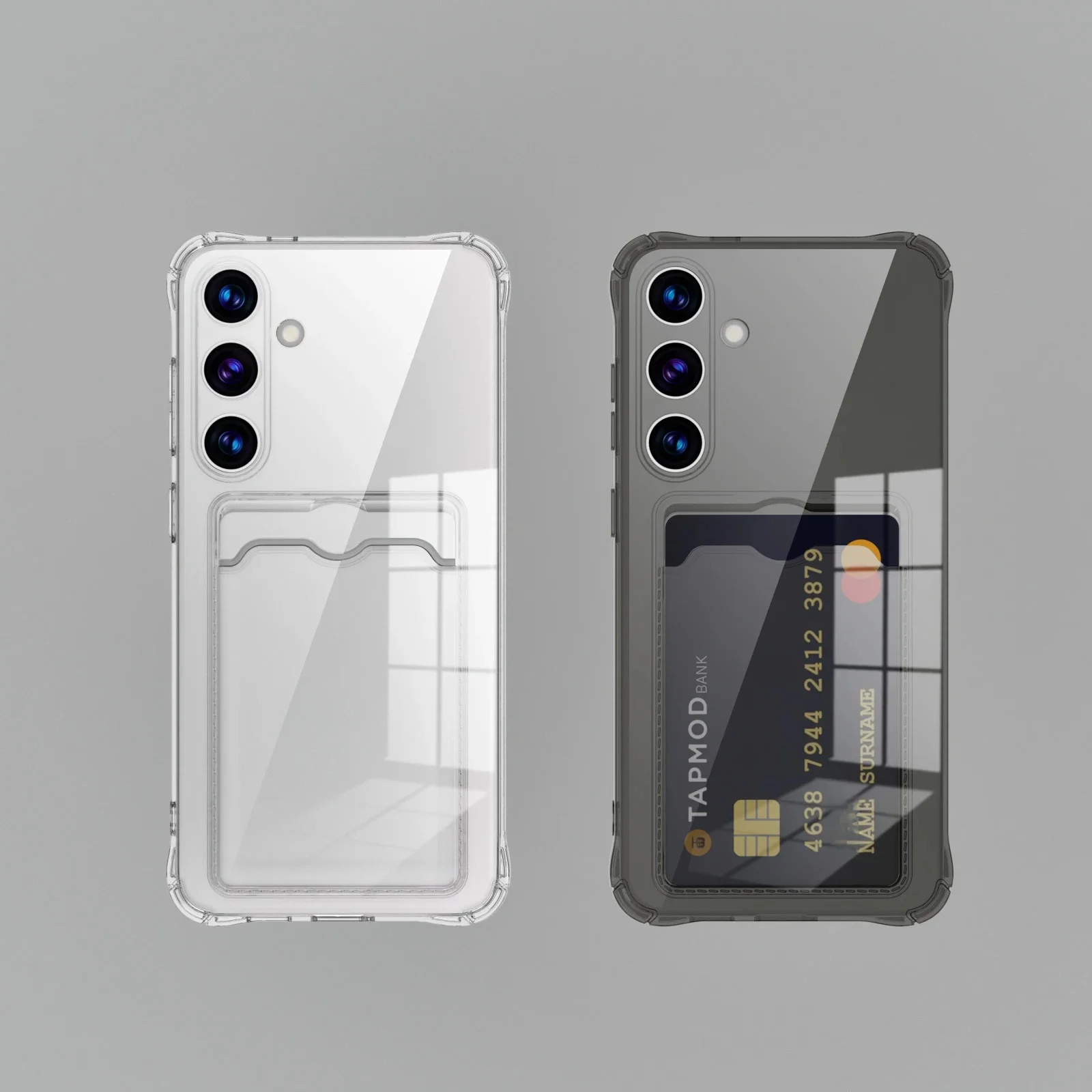 Samsung Galaxy S26 S25 Edge S24 S23 S22 S21 Plus Note 20 Ultra S20 FE hoesje transparant ID ATM kaartsleuf beschermhoes - afbeelding 2