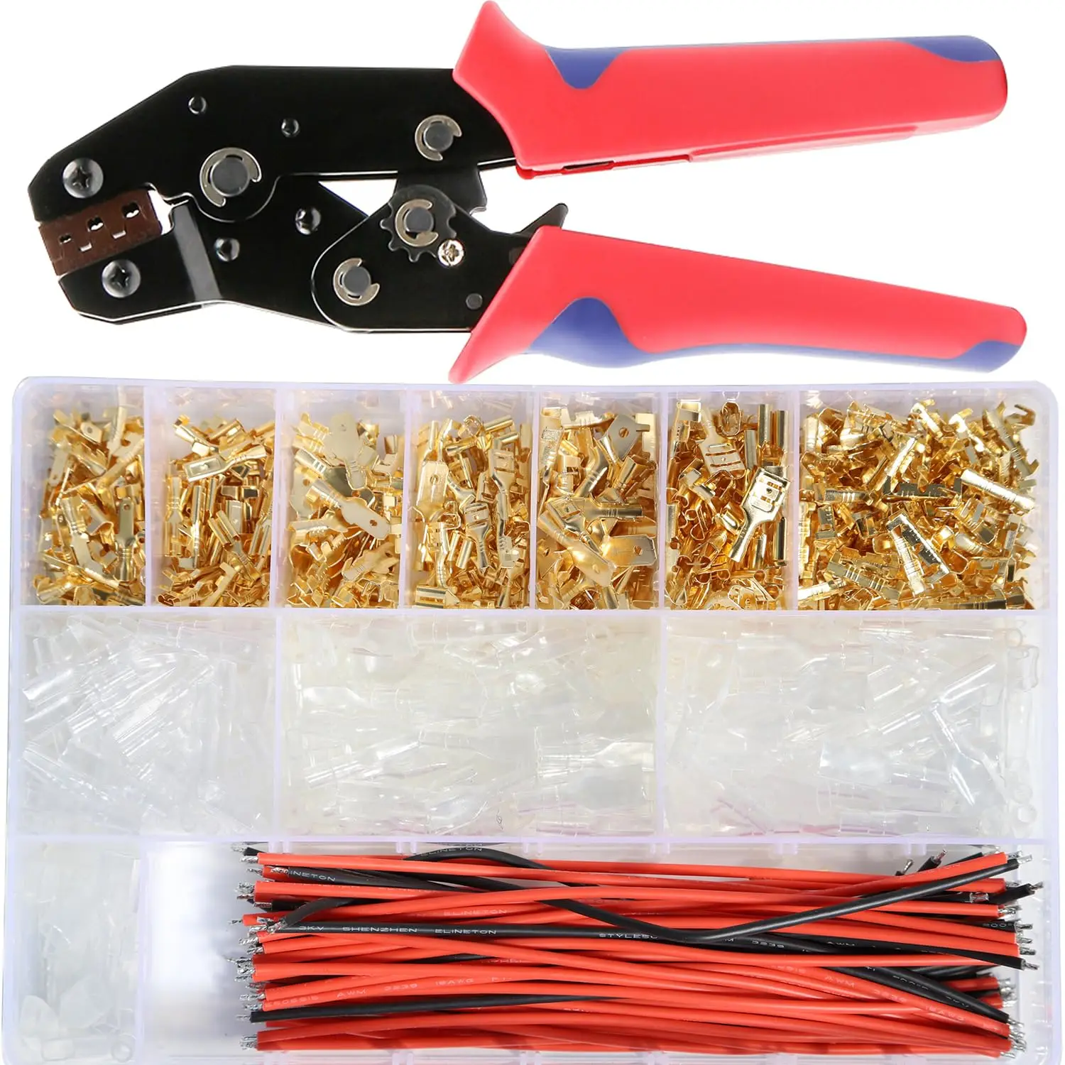 

810pcs Box Insulated Male Female Wire Connector 2.8/4.8/6.3mm Electrical Crimp Terminals Termin Spade Connectors Assorted Kit