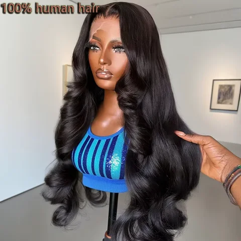 30 32Inch Body Wave HD 100% Lace Front Wigs Pre Plucked Loose Wave 300% Density 13x6 HD Lace Frontal Wig Glueless Human Hair Wig