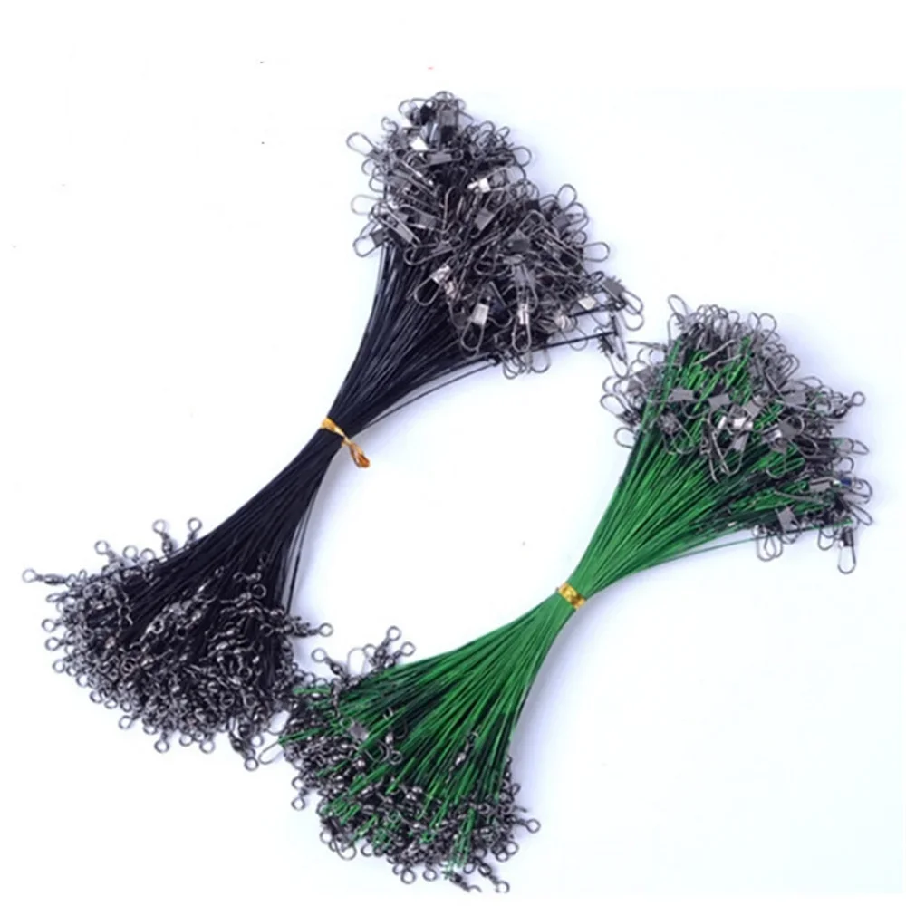 10 sztuk/partia Anti Bite lider drutu ze stali nierdzewnej 15/20/25/30cm Fishing Trace zestaw narzędzi wędkarskich linii smycz... — zdjęcie 2