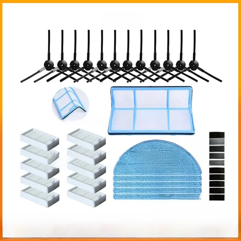 Pièces pour aspirateur Robot ilife V5 V5s V3 V3s V5Pro V50 V55 X5 V5s Pro, filtre anti-poussière primaire, brosse latérale, filtre Hepa efficace