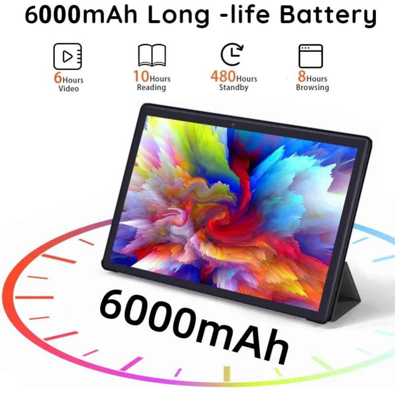 Type-C 10.1 INCH  2G\3G\4G Calls Phone Android 10 Tablet MT6763 Octa-Core 4GB RAM 64GB ROM 1280*800 IPS 6000mAh 2*Sim Cards