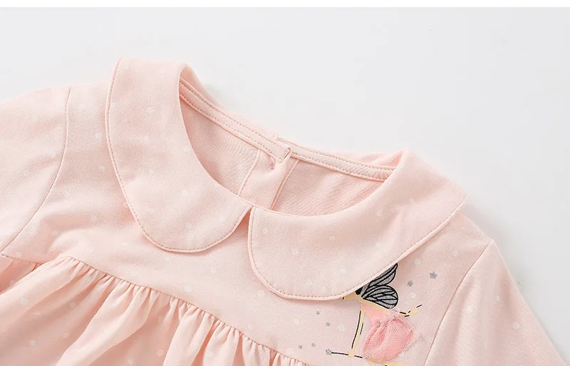 100% Combed Cotton Quality Casual One-piece Baby Girl Clothes Cute Autumn Spring Children Clothing Kids A-LINE Dresses for Girls