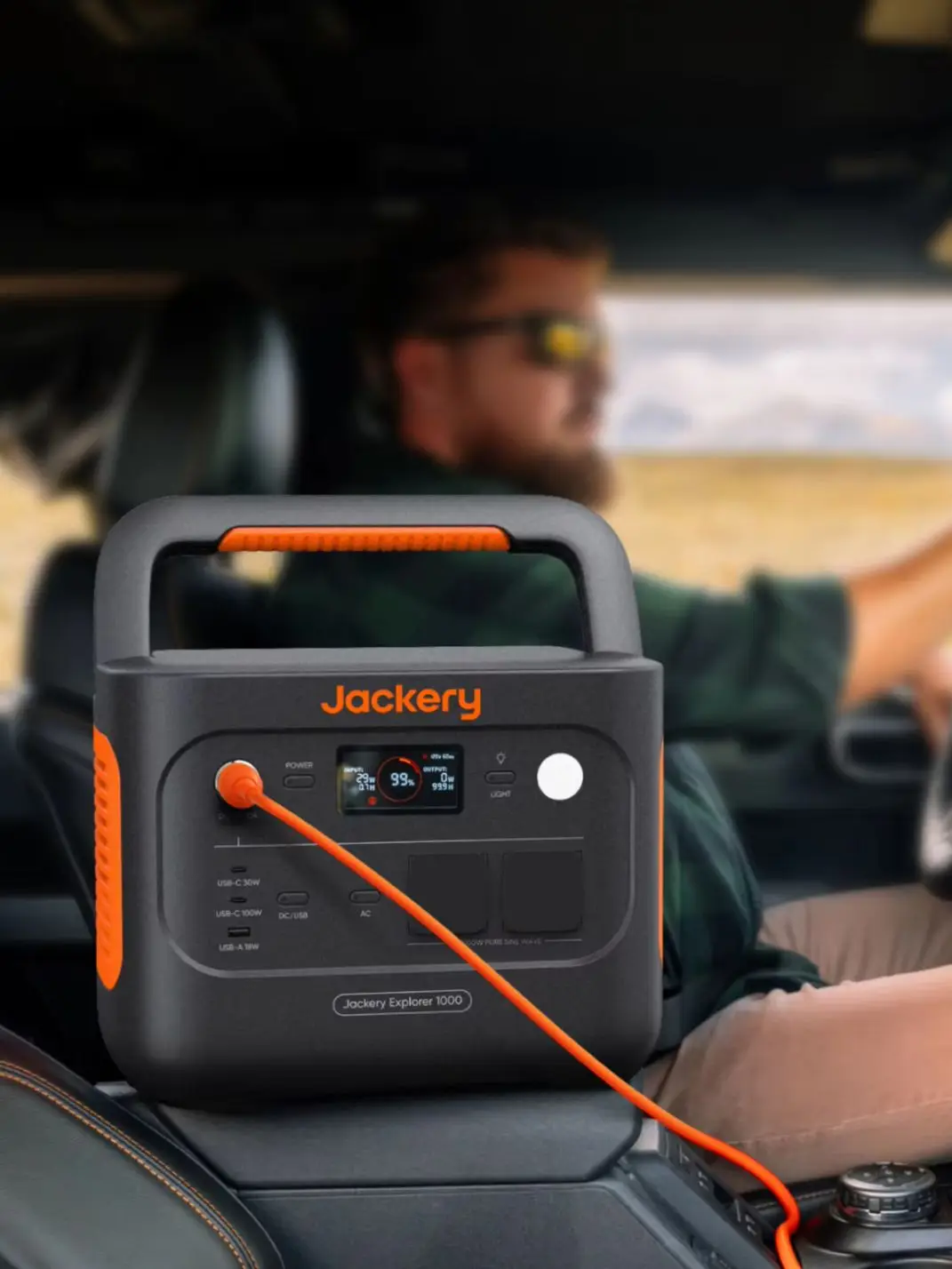 Jackery Solargenerator 1000 v2, 1070Wh LiFePO4 Tragbare Powerstation, 1500W AC/100W USB-C Ausgang, 1 Std. Schnellladung für Outdoor, Off-Grid, RV, Notfall