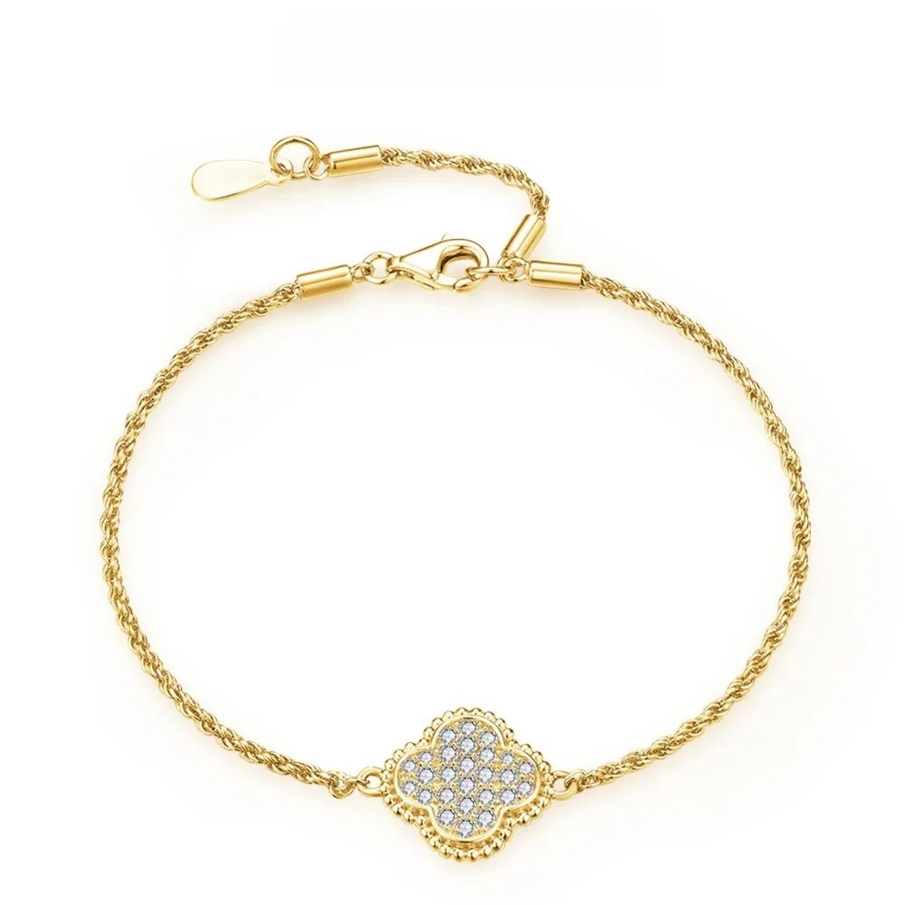 Attagems Luxus Lünette Moissan ite Armband 925 Sterling Silber Kette Armbänder für Frauen Grils