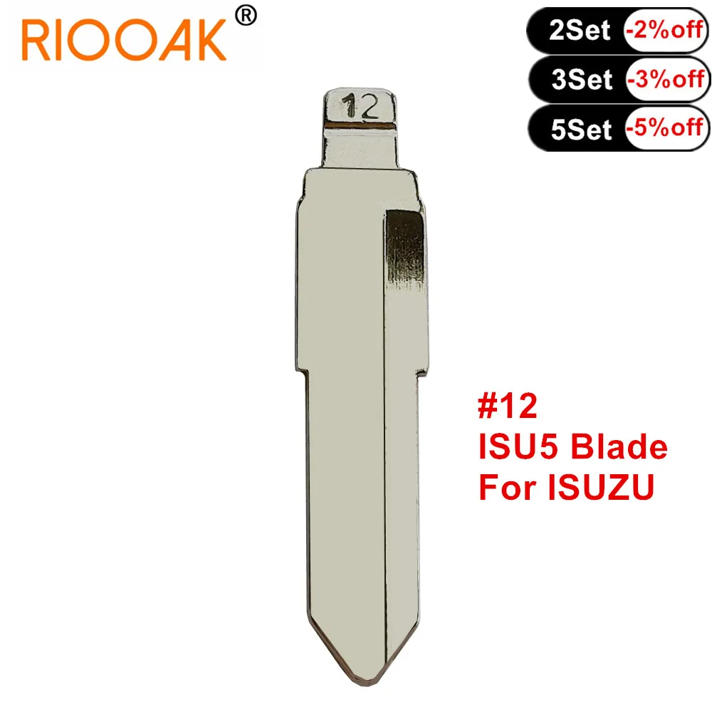 

10pcs/lot Metal Uncut Flip KD Xhorse Remote Car Key Blade #12 ISU5 Key Blade for ISUZU Remote Car Key Blade