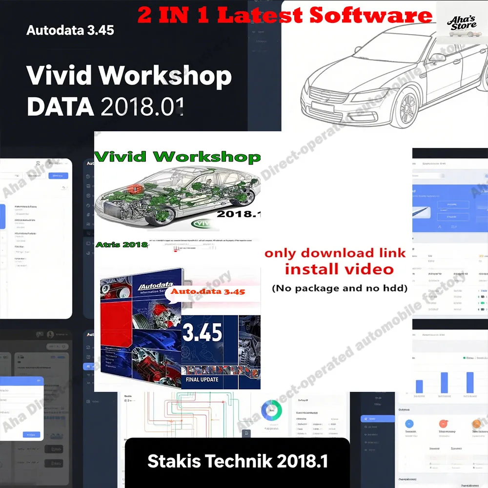 

Vivid 2018 Workshop DATA obd2 scanner Tool Multi languages Atris-Technik Europe Moldels + Autodata 3.45 Car accessories Software