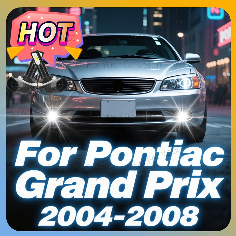 

2x For Pontiac Grand Prix 2004 2005 2006 2007 2008 LED Fog Lights Bulbs 12V High Brightness White 6000K CSP 3570 Chips Lampada
