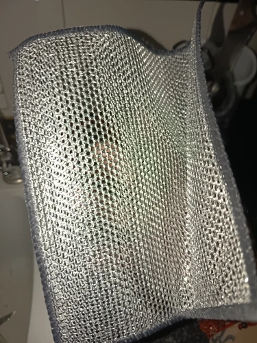 20/2pcs Steel Wire Cleaning Cloth Single-layer Double-layer Non -stick Oil Iron Dishrag Kitchen Pan Pot Dishes Cloths Rags photo review