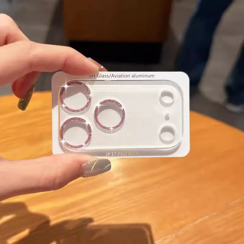 واقي شاشة من الزجاج المقسى لعدسة الكاميرا اللامعة لهاتف آيفون 15 14 16 Pro Max 17 Air 13 Mini Plus 17Pro 17Air HD Film