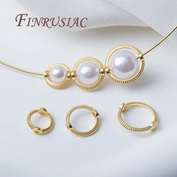 Silver Plated Beads Circle Frame 8mm 10mm 12mm 14K Gold Plated Brass Connect Beads Frame Ring,DIY Bracelet Making Supplies