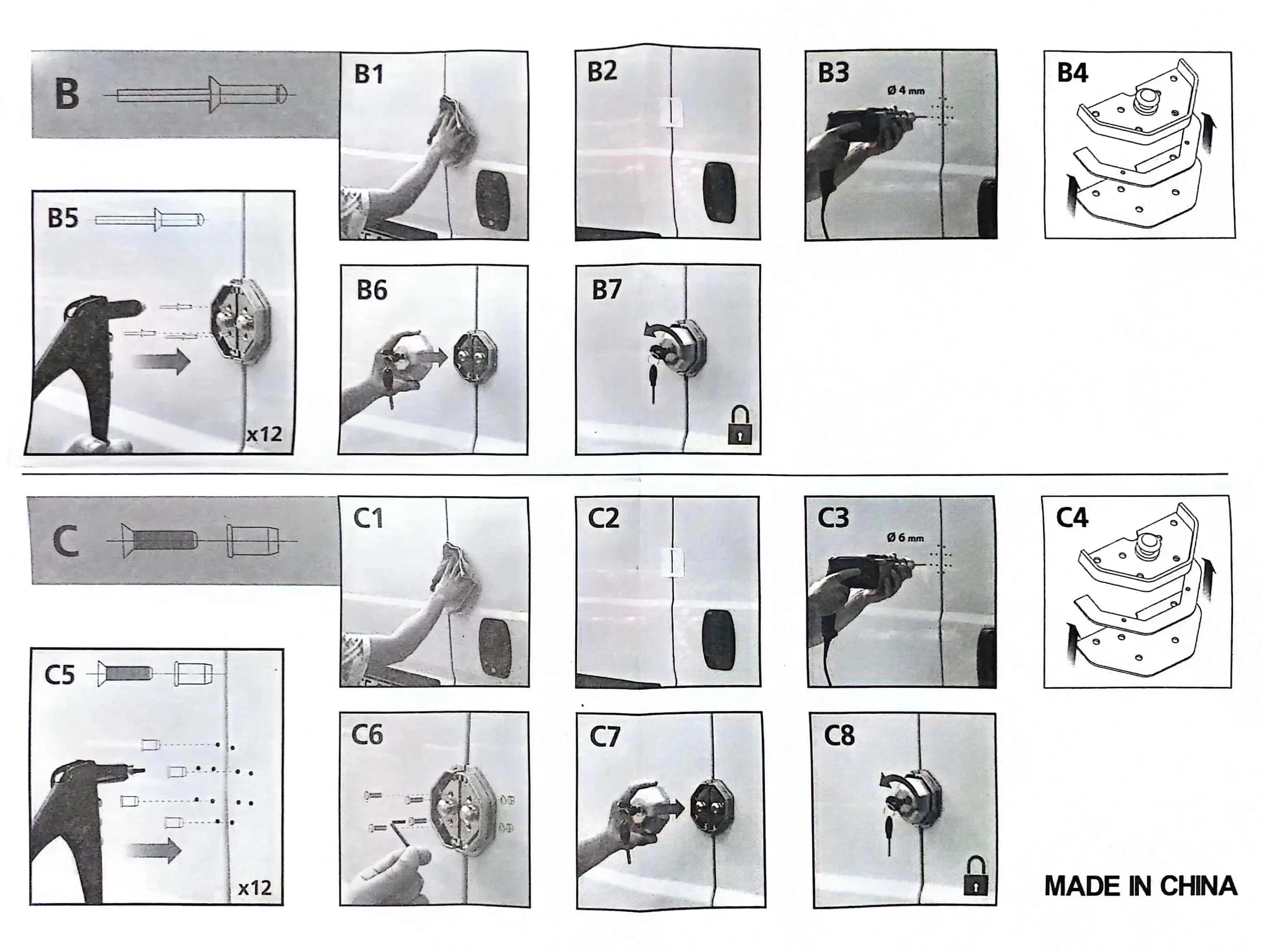قفل مضاد للسرقة لأداة التوصيل التجاري، أداة شاحنة فان تعمل مع مفاتيح أمان الكرة، حماية إضافية ضد السرقة #3