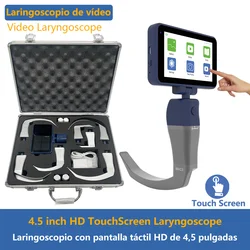 CR-45 Anesthesia Intubation Video Laryngoscope, 4.5 inch HD Touchscreen, Compatible with 11 Reusable Laryngoscope Blades