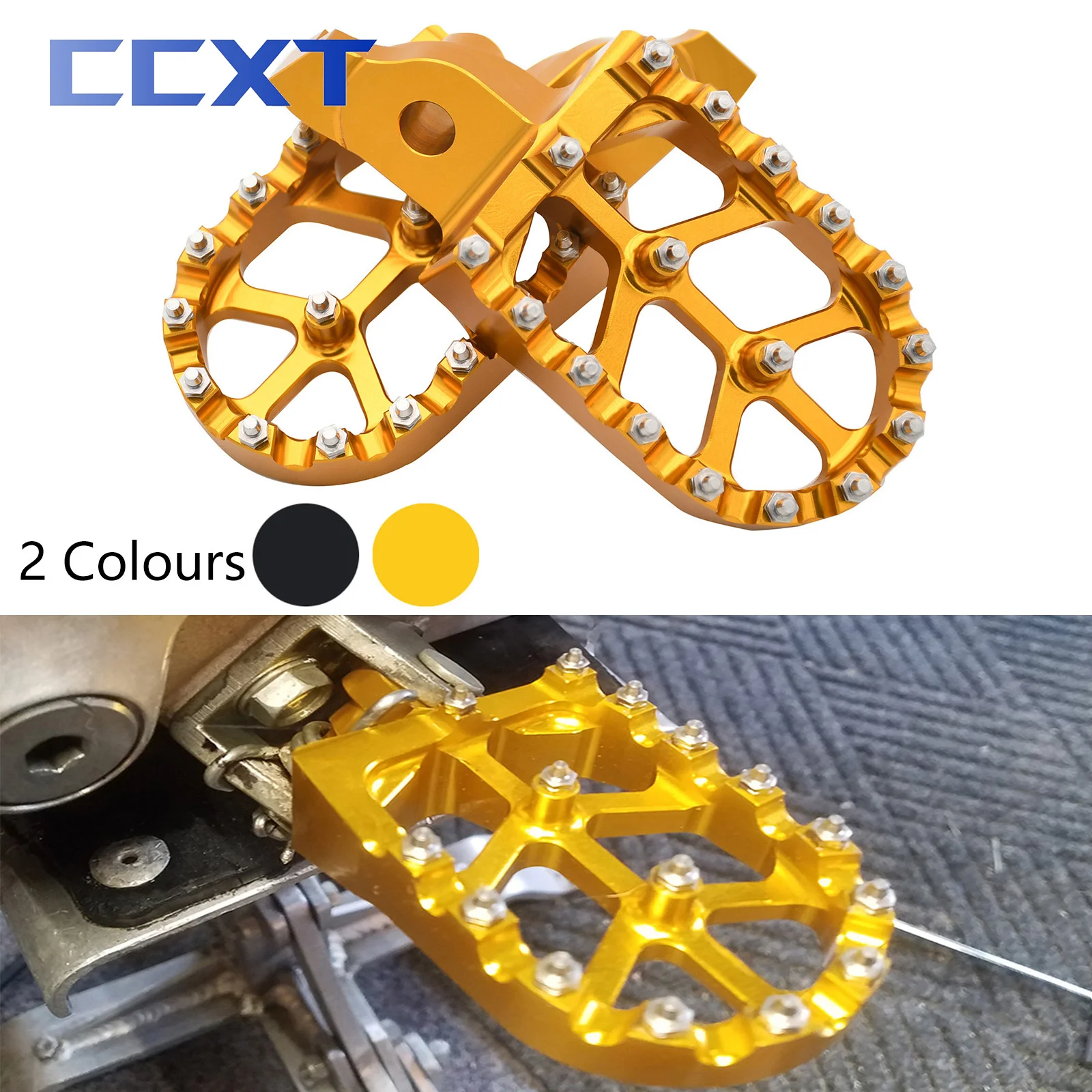 Estribos CNC para motocicleta, reposapiés para pedales, reposapiés para Susuki RMZ 250 RMZ250 2007-2009 RMZ 450 RMZ450 2005-2007, Dirt Bike Universal