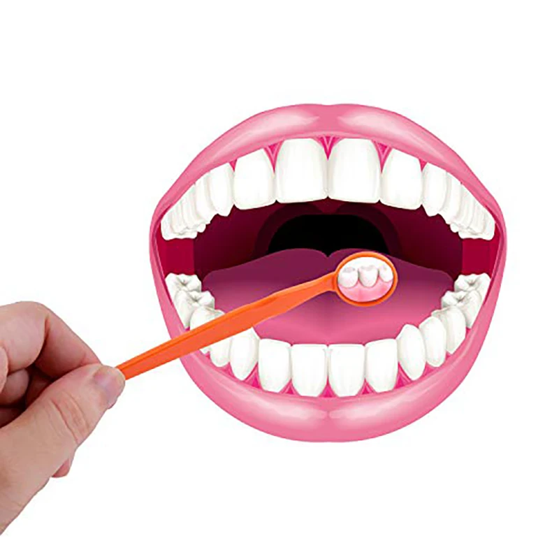 Oral Hygiene  Dental Mirror Anti-Fog Multi Color 4 pcs