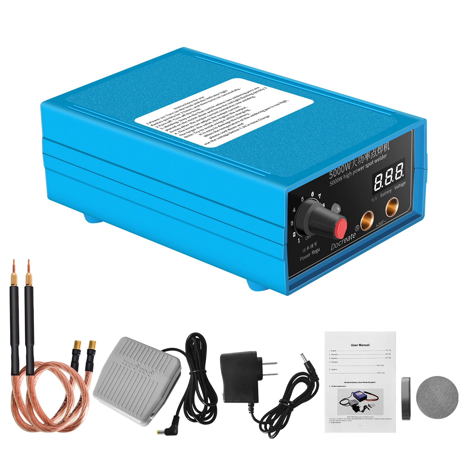 8000 W Puntlasser High Power Handheld Puntlassen Machine Draagbare 1200A aanwezig Verstelbare Lassers voor 18650 Batterij