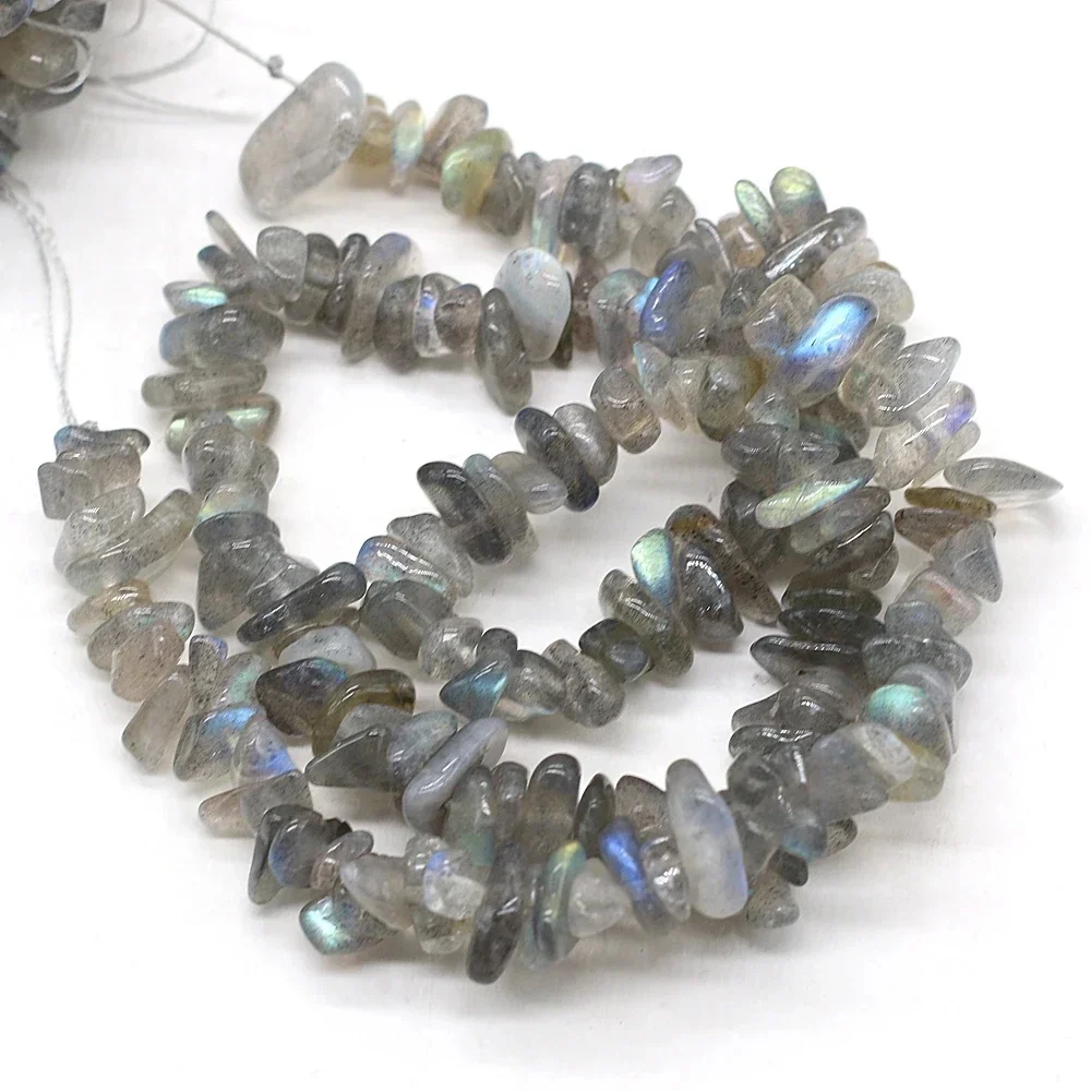 AliExpress NONE 40CM Natural Flash Labradorites Beads Irregular Freeform Chip Gravel Beads For Jewelry Making DIY Necklace Bracelet 3x5-4x6mm