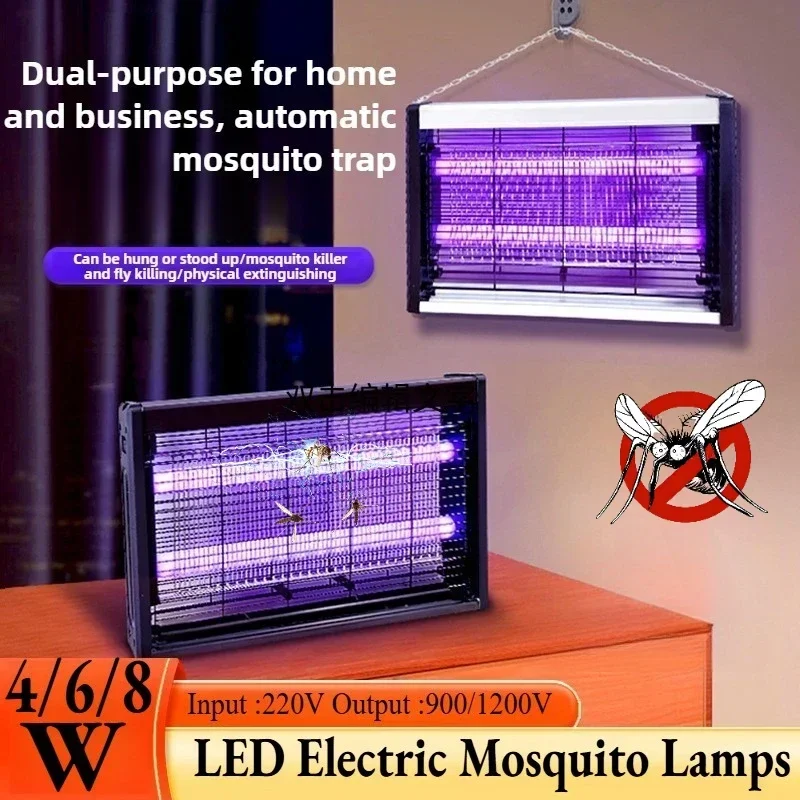 Lâmpada Elétrica Silenciosa e Eficiente para Matar Mosquitos, 220V, Armadilha para Insetos, Repelente de Mosquitos para Uso Interno e Camping