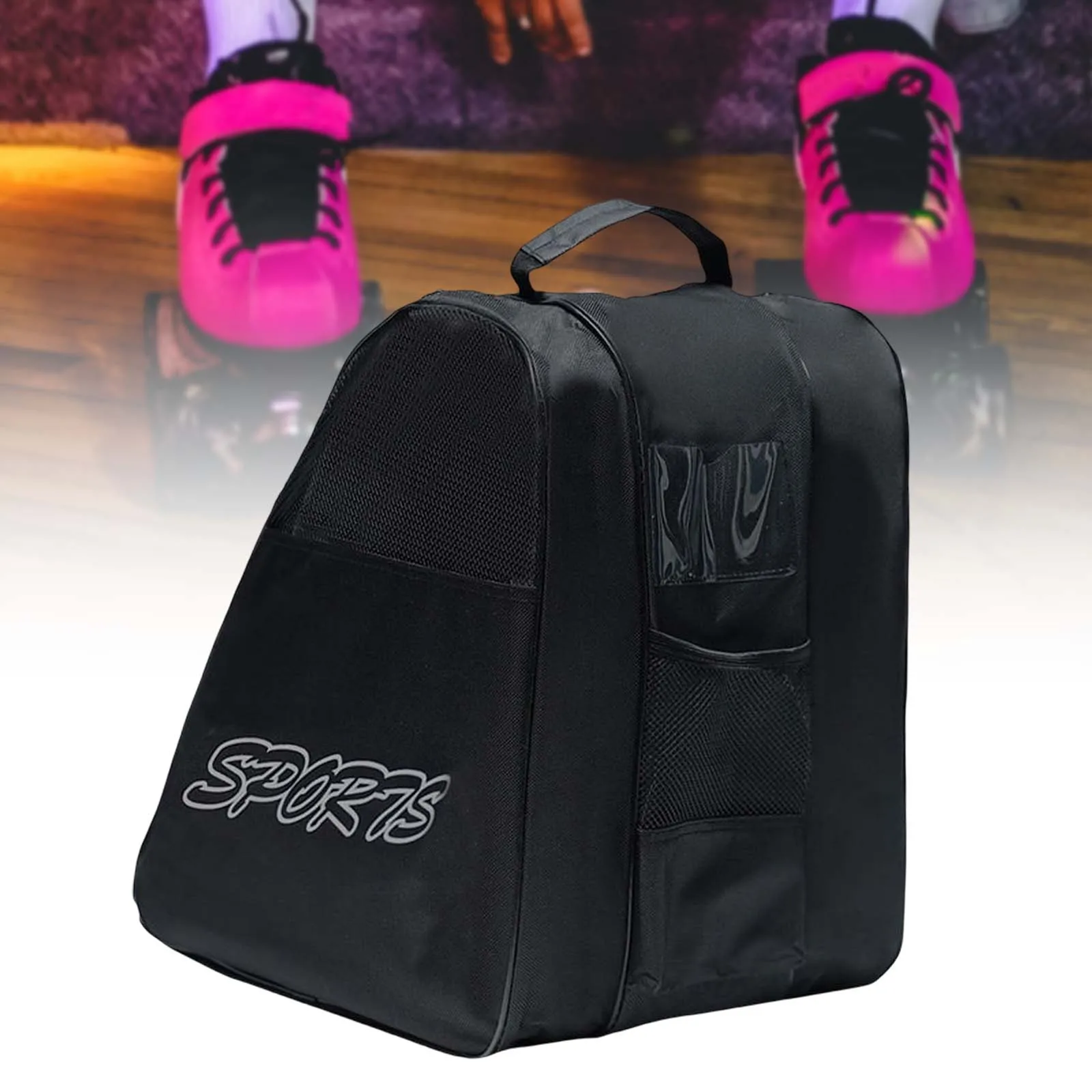 Сумка для роликовых коньков большой емкости, портативная сумка для катания на коньках, дышащая детская сумка для роликовых коньков, сумка для хранения коньков, сумка для обуви для катания на коньках