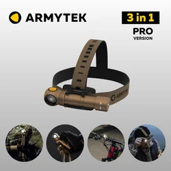 LED Headlamp Armytek Wizard C2 Pro Sand White Magnet USB Rechargeable Multi Flashlight 3 in 1 (F08701CS)