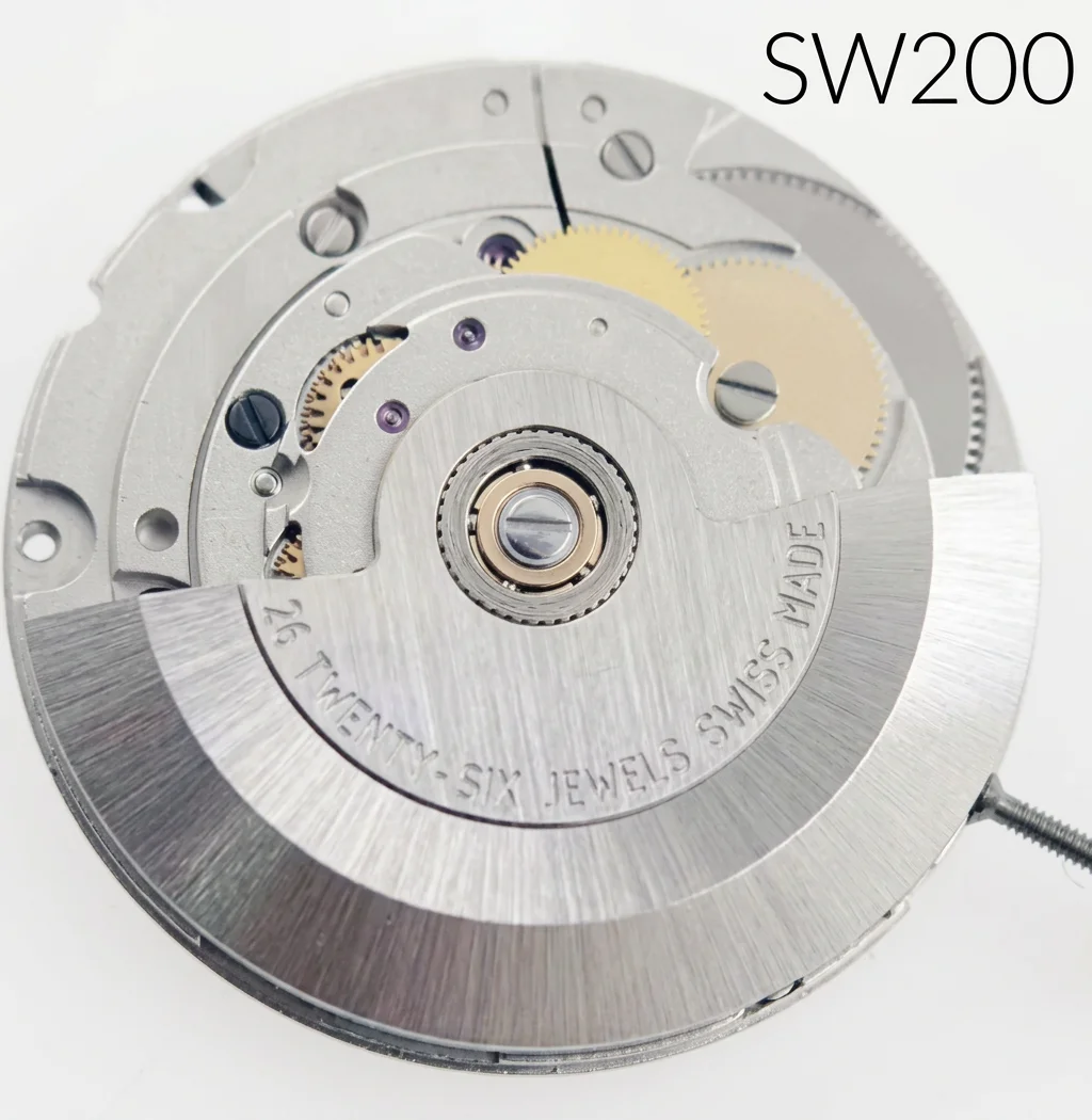 New Original SW200 Automatic Movement 3 Hands 3 O'clock Single Date White Date Wheel Mechanical Watch Movement Spare Parts