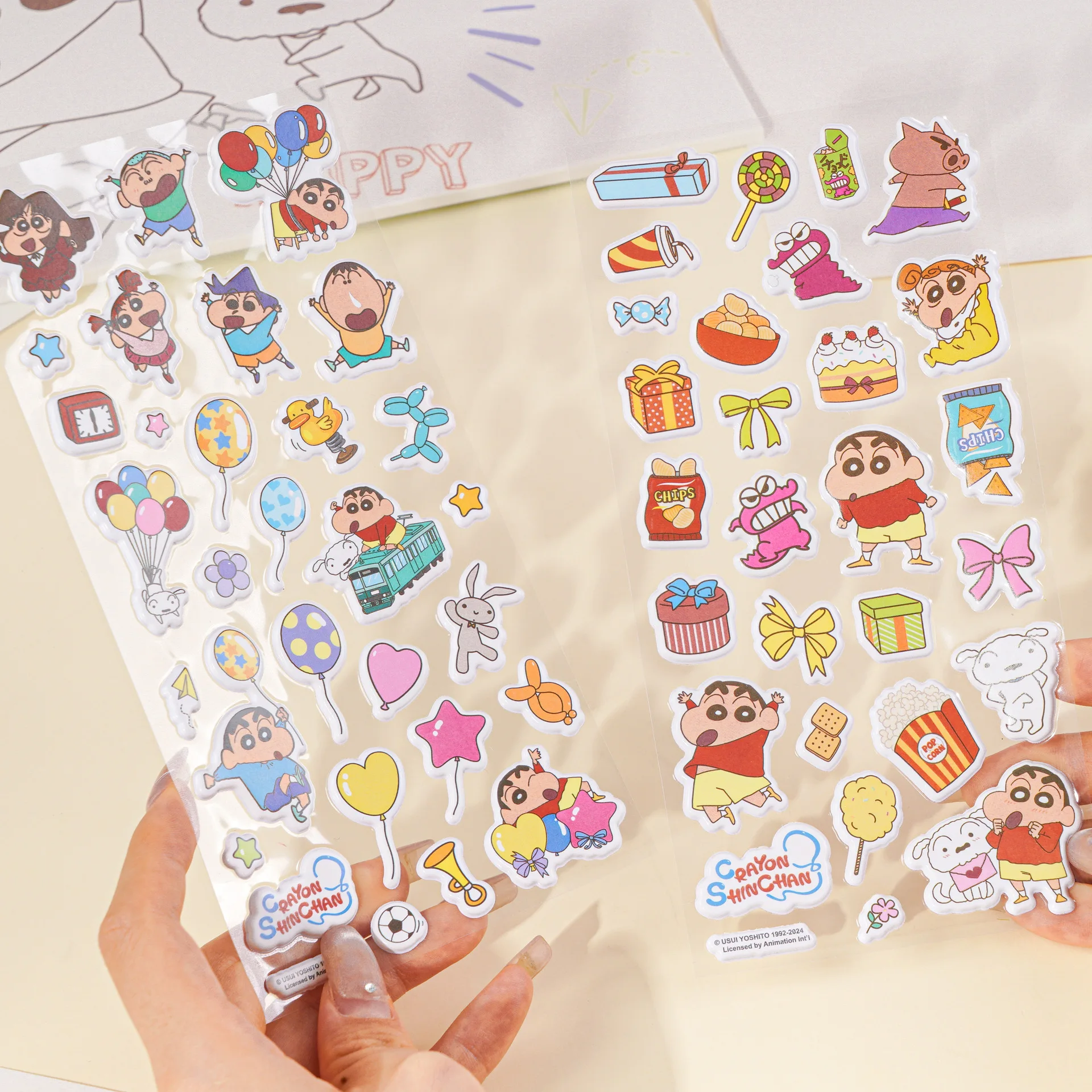 Crayons shin-chan cute stickers, stationery mobile phone suitcase water bottle computer diary stickers, party Christmas gifts