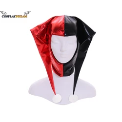 Movie Harley Cosplay Hat Quinn Red Black Hat Harley Cosplay Halloween Party Cosplay Accessories Prop Unisex Harleen Hat
