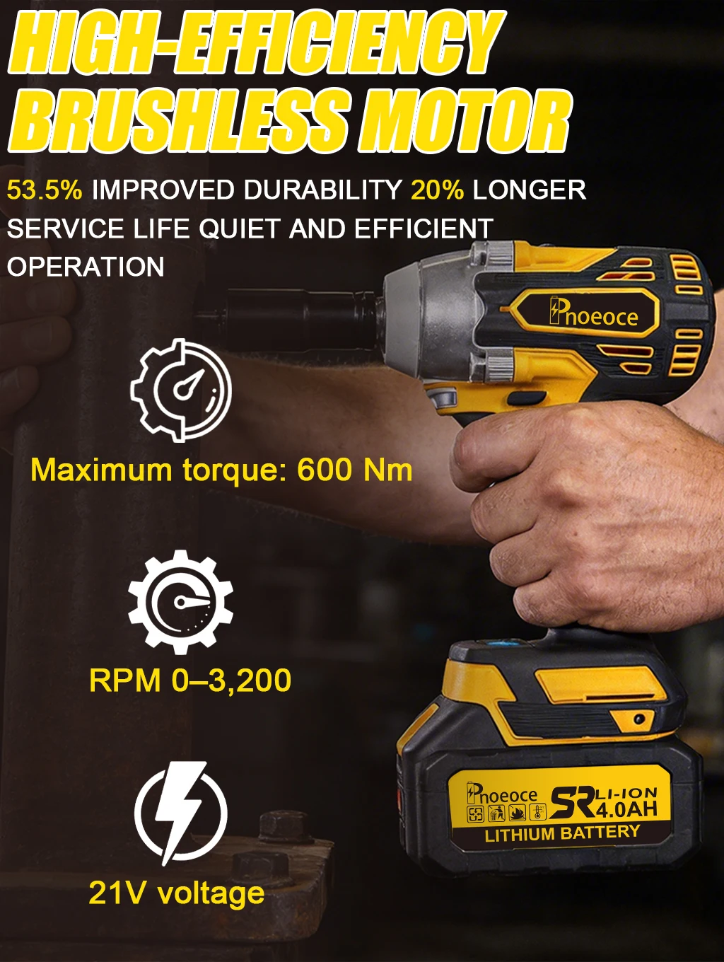مجموعة مفتاح ربط كهربائي لاسلك - مراجعة Brushless Impact Wrench 20V وسعره